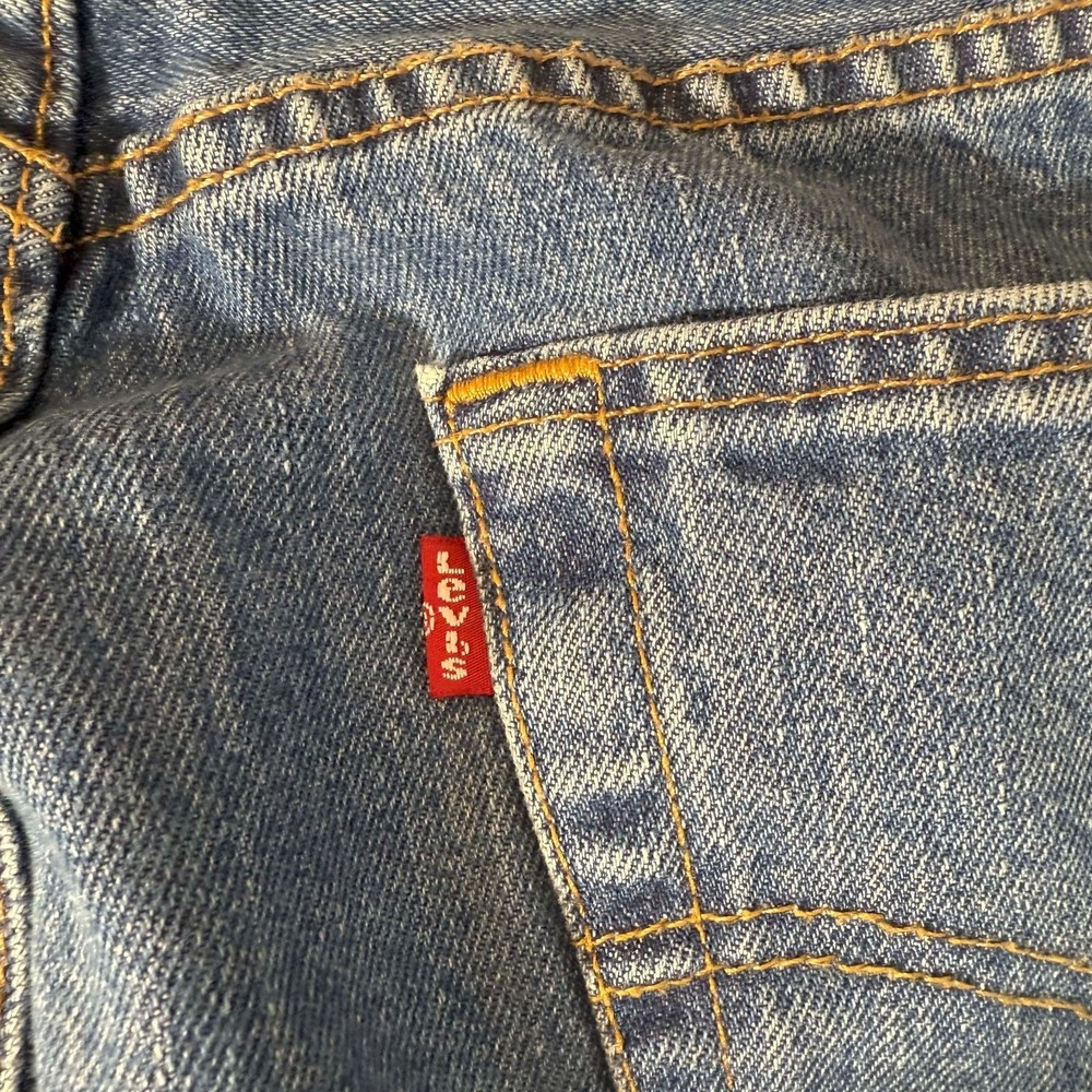 Levis Jeans 501 Mens 30x32 CUTOFF HEM Medium Stonewash Button Fly 00501-0193 - Picture 10 of 12